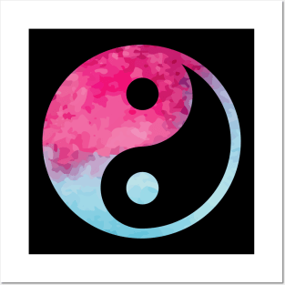 Yin and Yang Watercolor Posters and Art